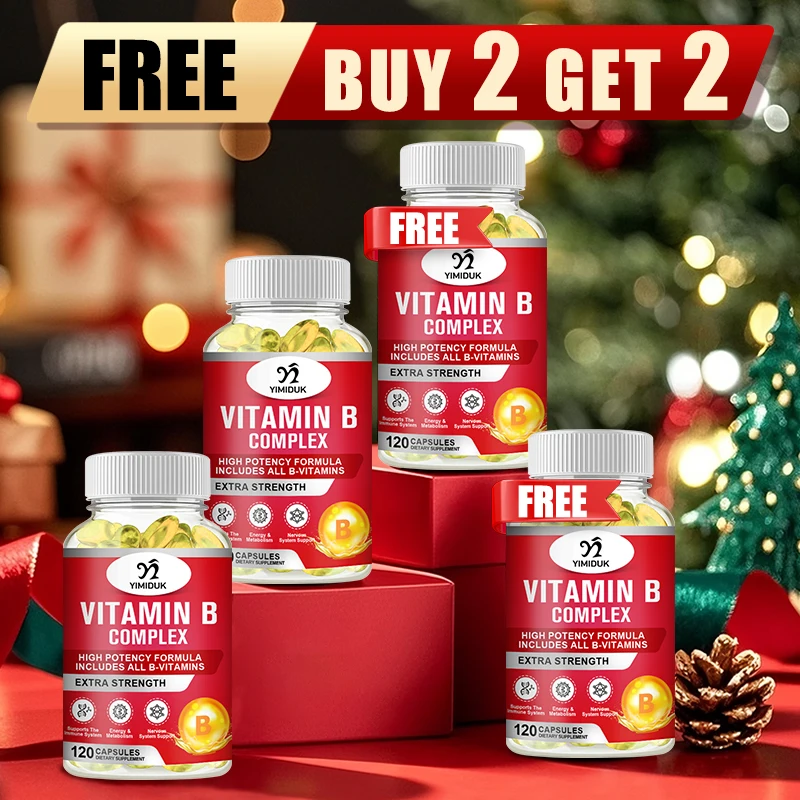 

Buy 2 Get 2 Free! Best Vitamin B Complex Capsules, Support Energy Metabolism, Nervous System & Stress Relief, Heart Health