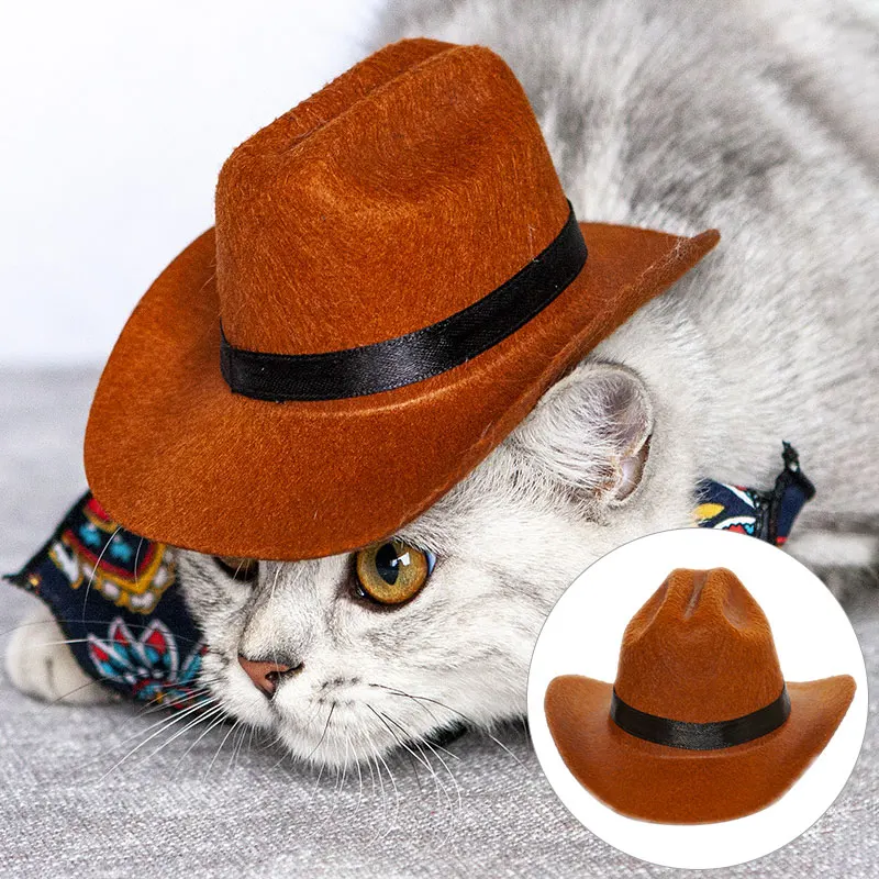 Funny Pet Hat For Dog Cat Cowboy Hat Photo Prop Universal Dog Cap Halloween Christmas Street Party Pet Accessories