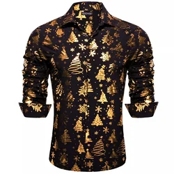 New Christmas Minimalist men's Long Sleeve Shirts With Fashion Street Design Printed Shirt Casual Oversized Loose men's Tops