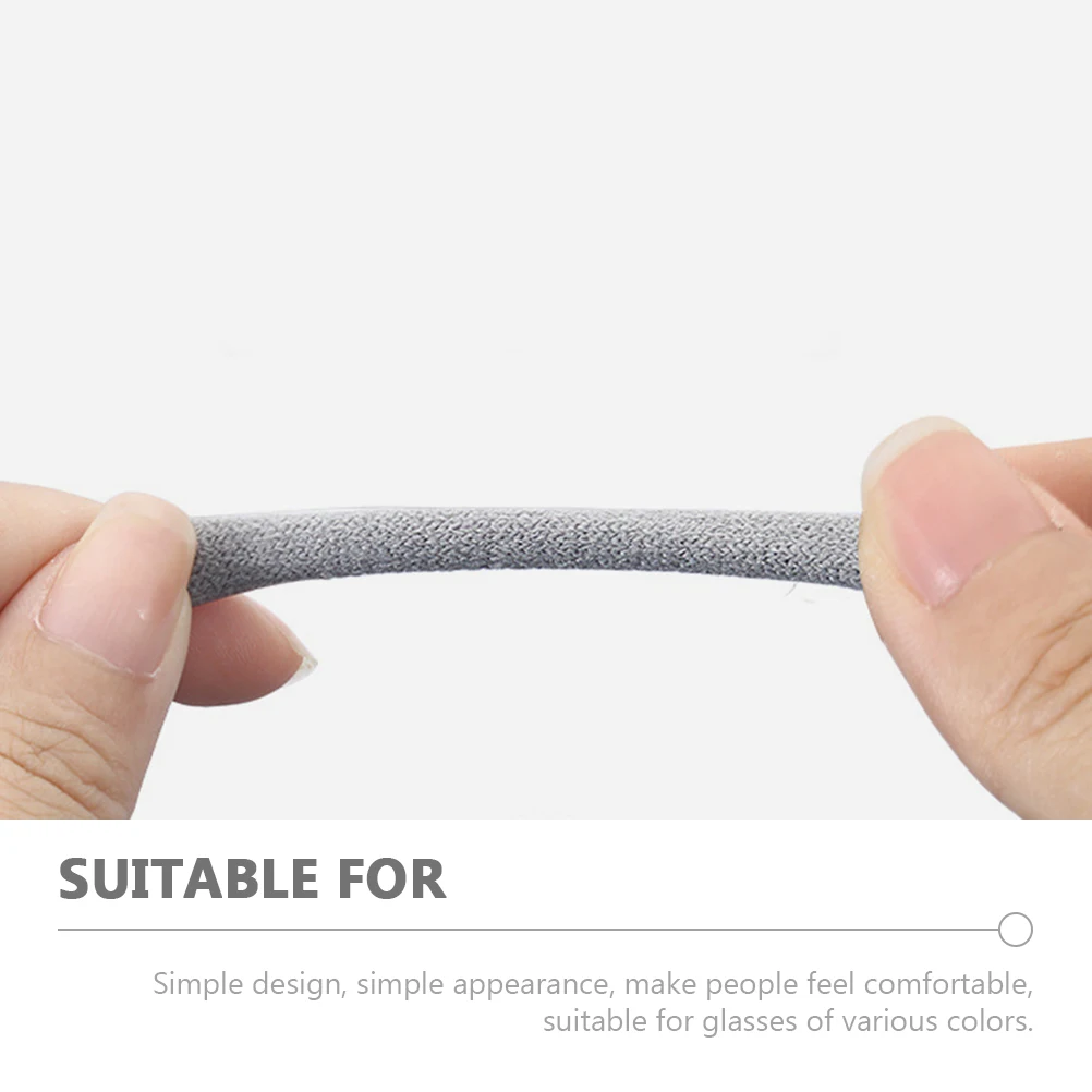 

2 Pcs Soft Cotton Eyeglass Temple Tips Sleeve Non Glasses Ear Hook Comfortable Elastic Holder Black Accessories For
