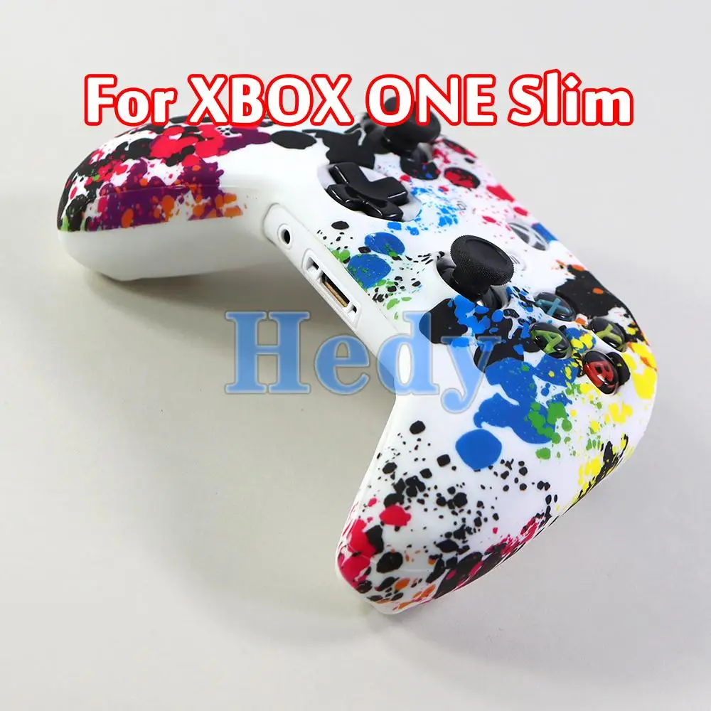 1 قطعة ل XBoxOne S سيليكون حافظة جلدية واقية ل XBox One سليم تحكم حامي نقل المياه الطباعة غطاء التمويه