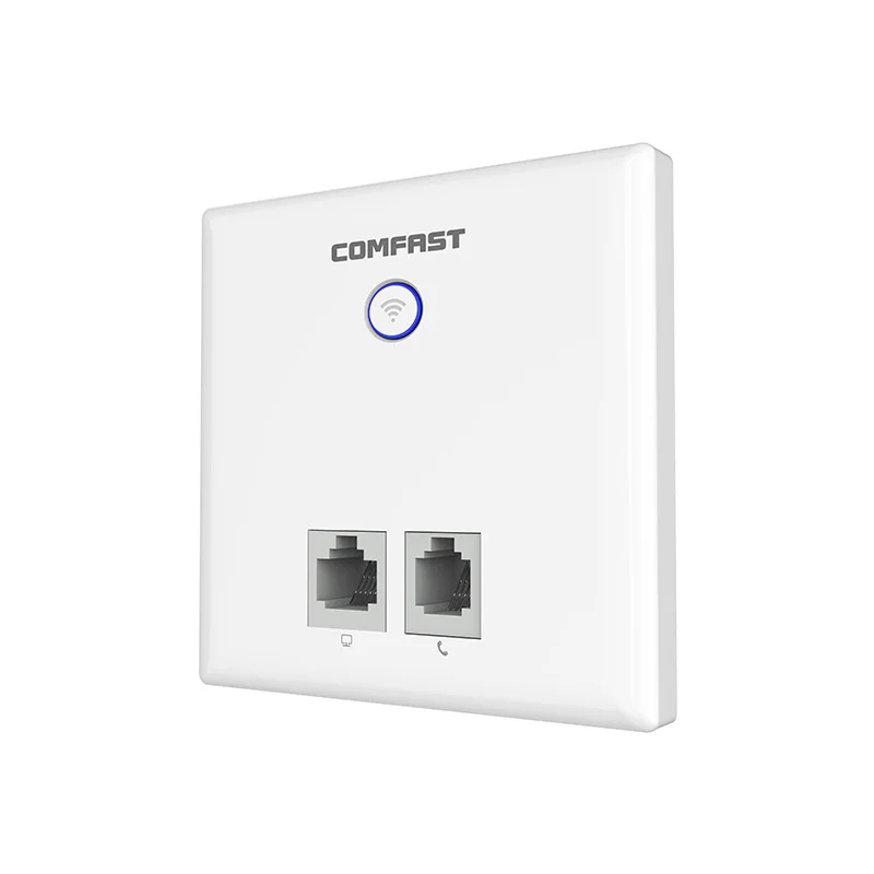 

Comfast 750Mbps 5G+2.4GHz In-Wall Access Point 86 Panel WiFi AP Support 48V POE 5V2A OpenWRT with 2 RJ11 Port KTV Hotel Home