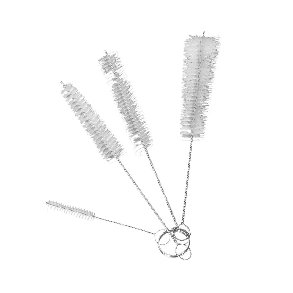 Bottle Cleaning Brushes Set for Glassware Nylon Bristle Straw Cleaner Kit Household Essentials