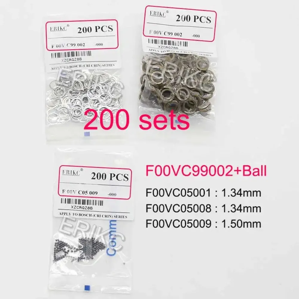 

ERIKC F00VC99002 Diesel Injector Valve Repair Kits Steel Ball F00VC05001 1.34mm Fuel Injector Ball Kit for Bosch Wholesale