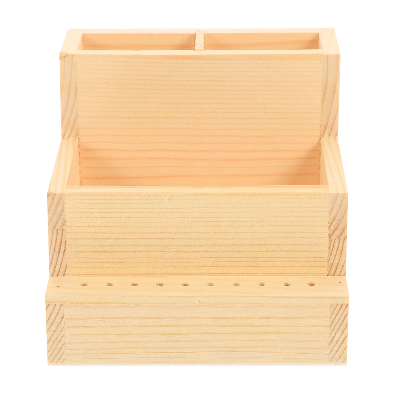 

Exquisite Wooden Storage Box for Makeup Brushes Nail Tools Office Supply Desktop ganizer Retro Pen Holder Smooth