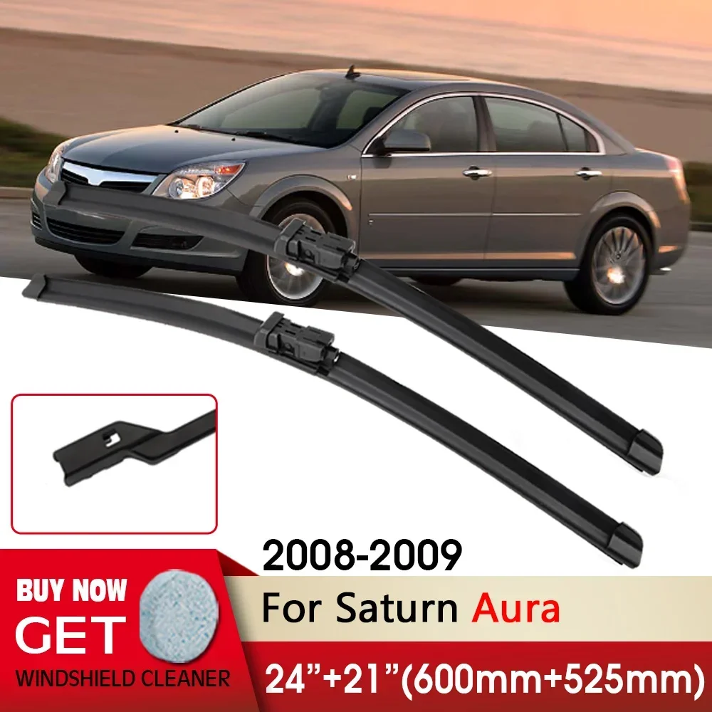 

Car Wiper RHD LHD Wiper Blade 24"+21" for Saturn Aura 2008-2009 Fit Push Button Arm Front Windscreen Wipers Auto Accessories