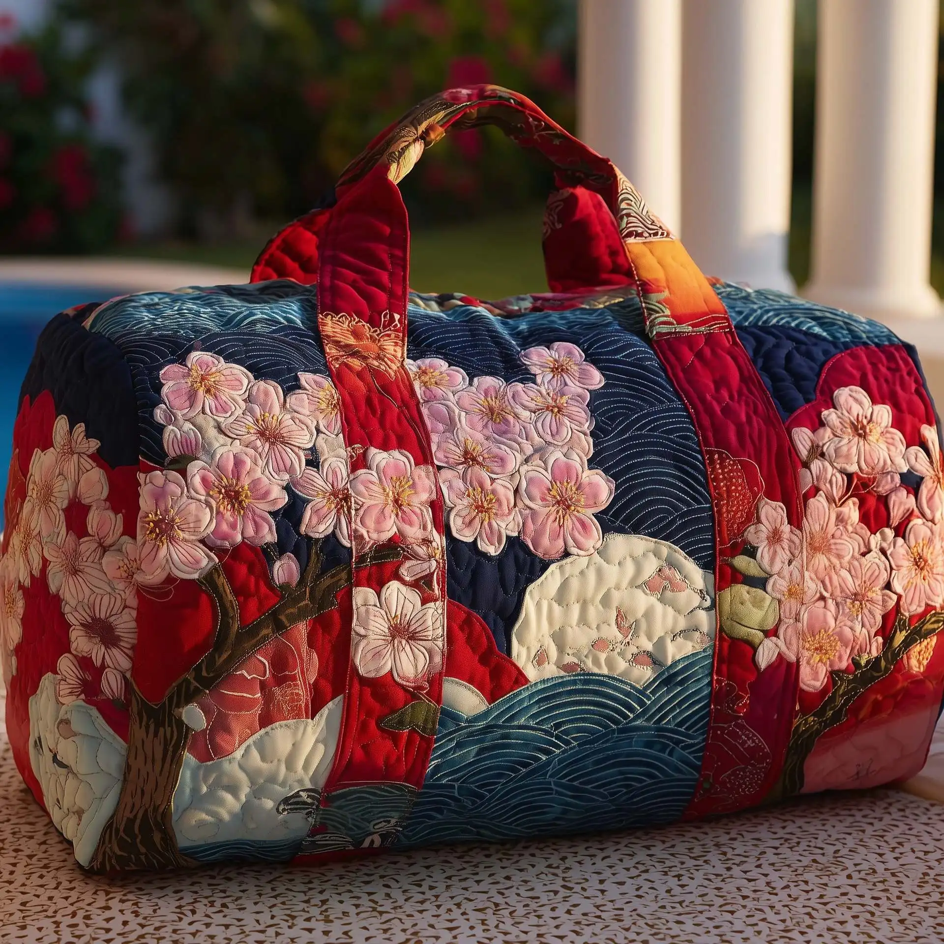 

3D Printed Quilted Bags japanese style Personalized Gifts Bags Handbag Tote Bag Custom Training Travel Bag Beach Hiking Camping