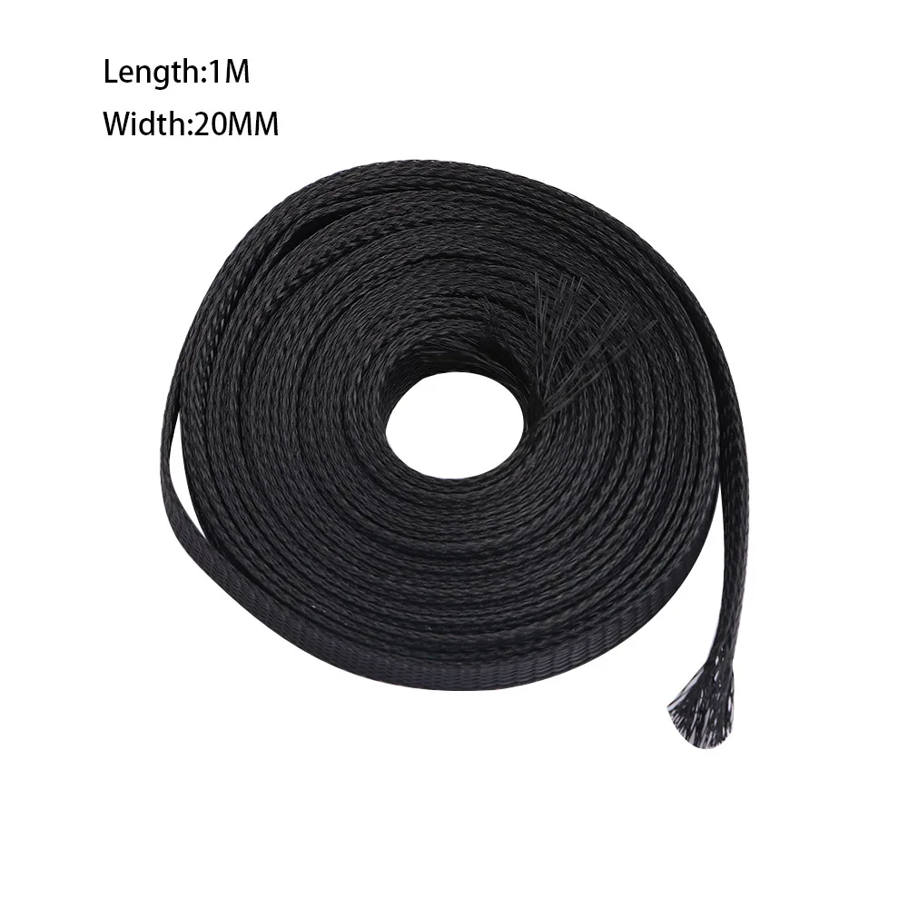 

4/6/8/10/12/15/18/20/25mm Tight Expandable PET Protection Cable Wire Braid Sleeving Insulation
