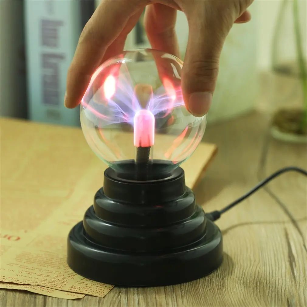 Magic Light Ball USB Voice Controlled Electrostatic Ball Plasma Magic Small Night Lighting Ball Light Touch Electrostatic Ball