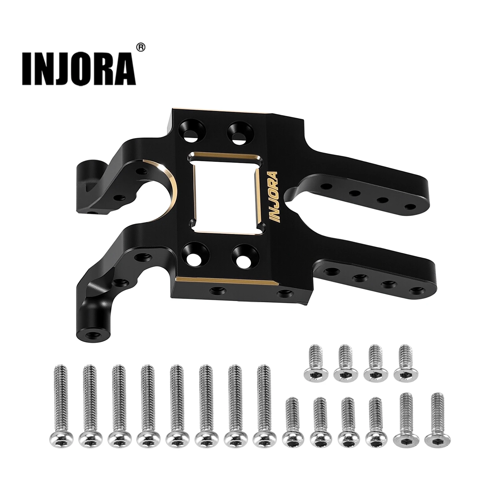 INJORA Black Coating Brass/Aluminum Skid Plate for 1/18 Redcat Ascent-18 APEX