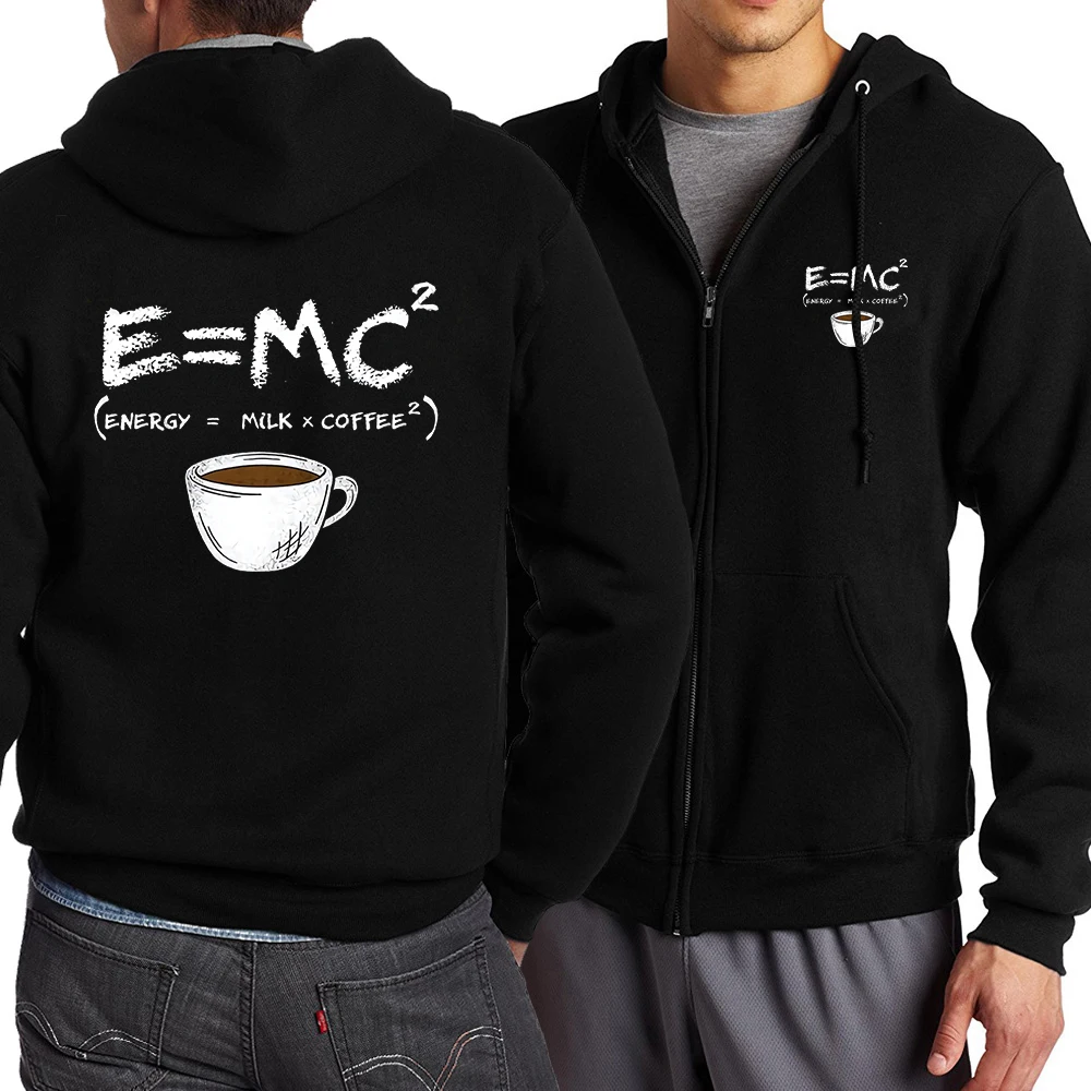 

Energy Milk Coffee Creativity Funny Prints Men Streetwear Fashion Fleece Clothing Casual Crewneck Hoody Fashion Mans Zip Hoodies