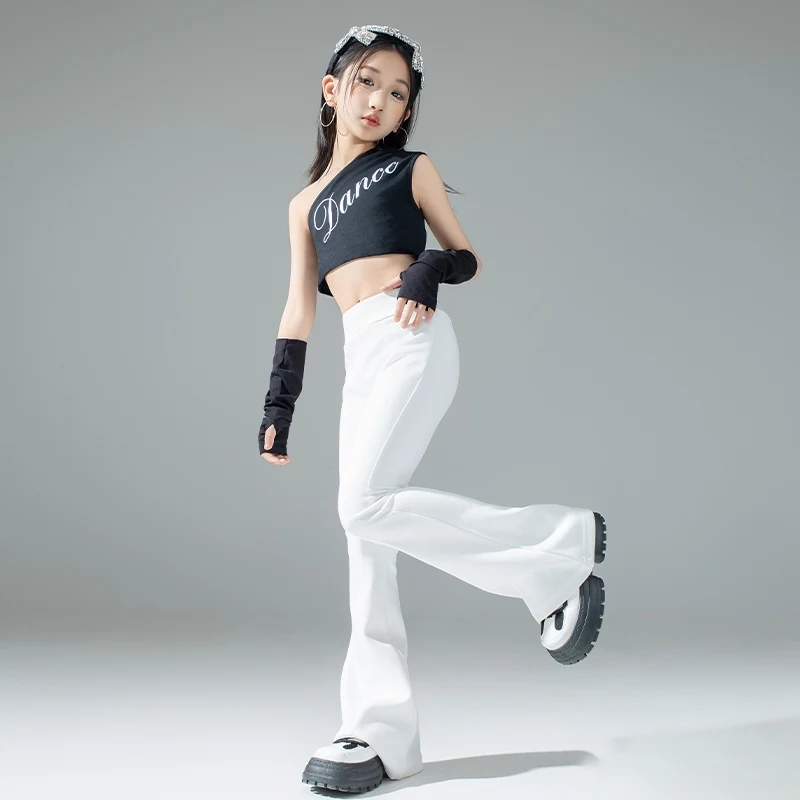 แฟชั่นเด็กKpopชุดสาวแจ๊สเต้นรําเครื่องแต่งกายเด็กHip Hop Danceเสื้อผ้าStreet Danceชุดเวทีเสื้อผ้าDW10704