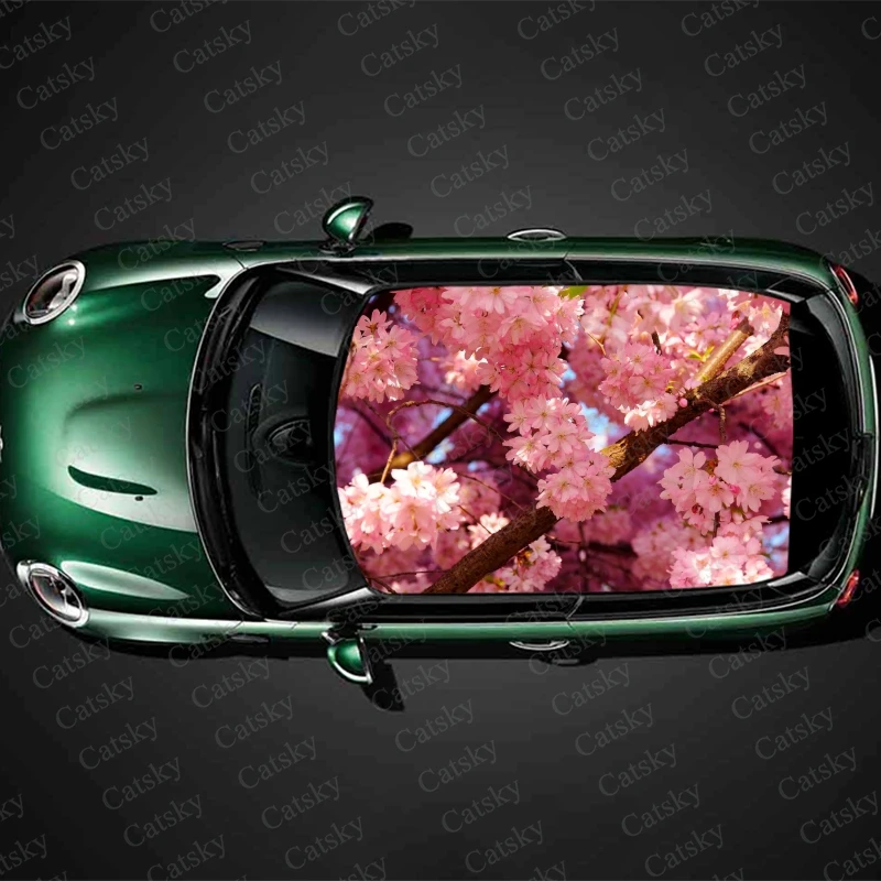 Cherry blossoms Car stickers decals car roof sunroof decoration stickers vinyl wrap modified itache car stickers decals