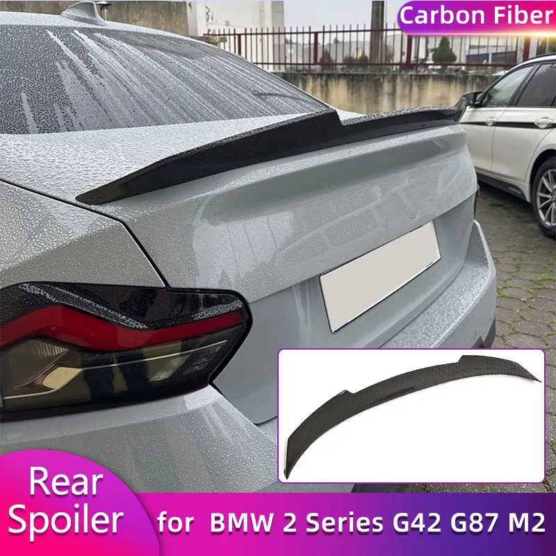 

Rear Trunk Spoiler Wings for BMW 2 Series G42 G87 M2 Coupe 2021-2025 Full Carbon Fiber Car Racing Rear Spoiler Boot Wing Lip