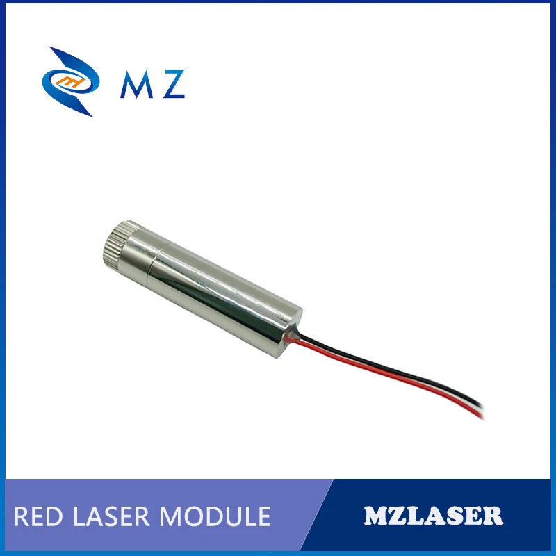 Linha vermelha ajustável 635nm 10mw 12v do chapeamento da cor do escudo de bronze da alta-estabilidade módulo do laser