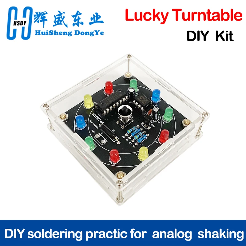 Wheel of Fortune DIY Manufacturing Kit Electronic DIY Bricolaje Trousse Electronica Production Lucky Rotary Suite Components