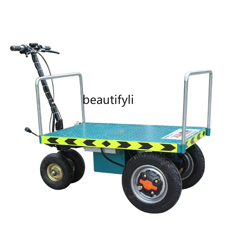 Folding flat electric trolley portable trailer tile truck small truck