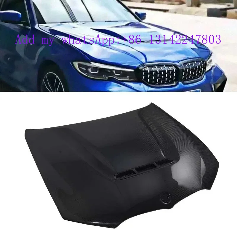 

New 3 Series G20 G28 Carbon Fiber Hood Honeycomb Style Engine Cover Bonnet Modified and Bolts Included for Car Compatibility