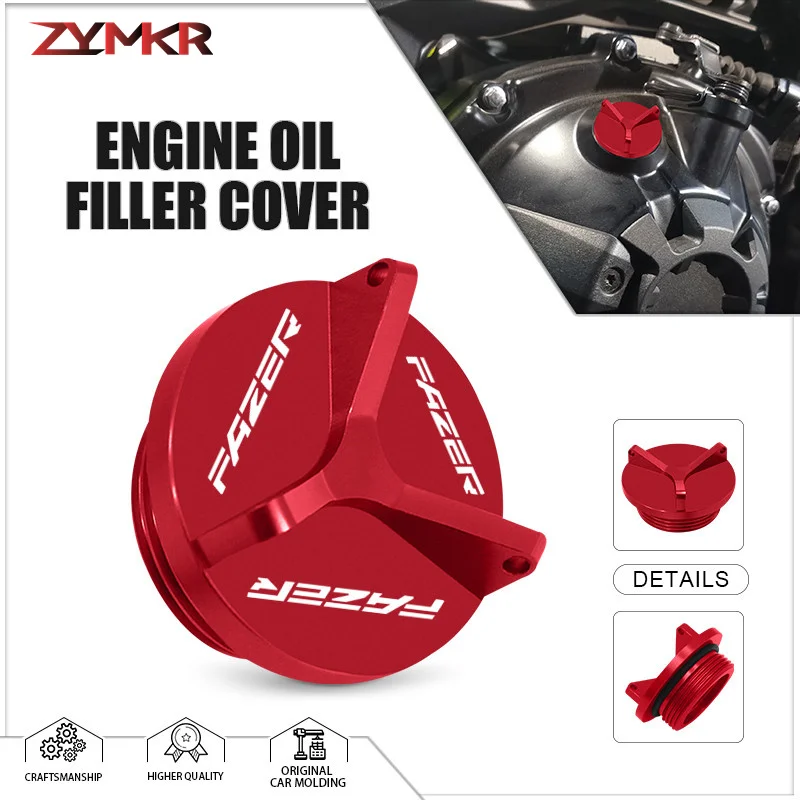 

For FZ1/FAZER 2006-2015 FZ6 2004-2012 FZ6R 2009-2017 FZ8 FAZER 2011-2015 Motorcycle Engine Oil Filler Protection Cover fazer