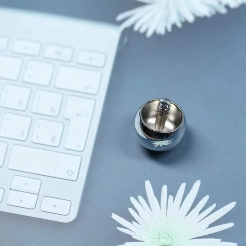 Cabeça de cogumelo metal giroscópio anel antiestresse para crianças simples ondulação fidgets mão spinner anti estresse popite anti-stress