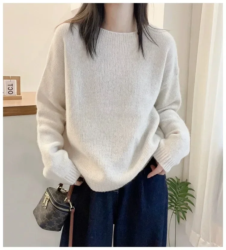 Cashmere Sweater Women High Quality Round neck Loose Thick Sweater Large size Pullover Shirts Winter Winter sweater woman