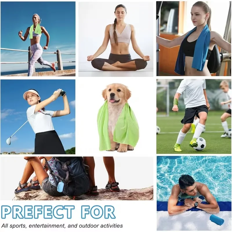 1pcs Cold feeling sports quick-drying towel fitness cold towel outdoor travel portable towel yoga quick-drying sweat absorption. - view 2