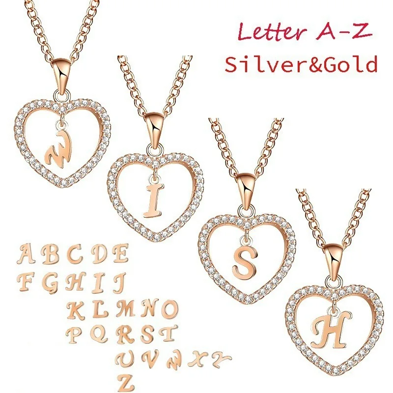 High Quality Letter Pendant Making Necklace with Cubic Zircon Charms Minimalist Accessories Women's Jewelry