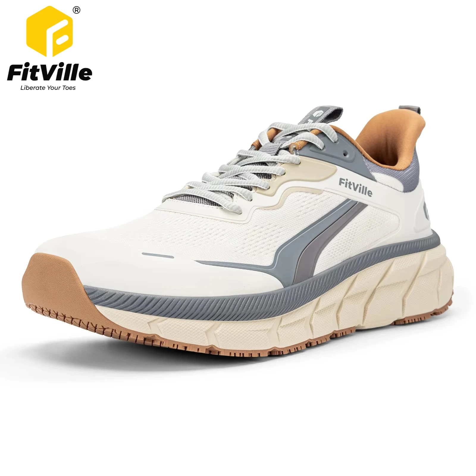 Wide Toe Box Running Sneakers - FitVille Extra Wide Toe Men's Sports