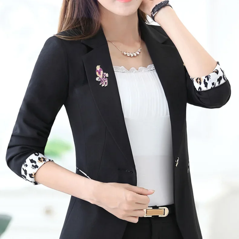 Высококачественная ретро-брошь в этническом стиле, красочная куртка с изображением животных и птиц из циркона, подарочный аксессуар, женская брошь сорока9521