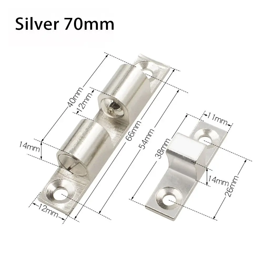 1 قطعة خزانة التوتر مزلاج حبة قفل النحاس النحاس 40/50/60/70 مللي متر مصد الباب الأجهزة تركيبات المثبط عازلة الباب الصيد #1