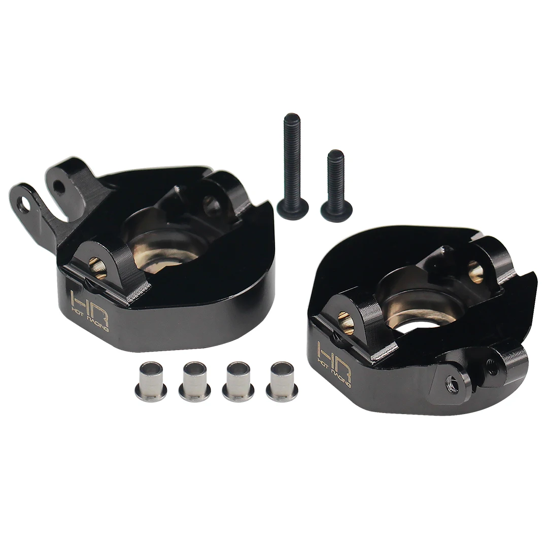 Hot Racing Black Chrome Brass AR44 Steering Knuckles (steering blocks) For Axial SCX10 II  AR44 axles