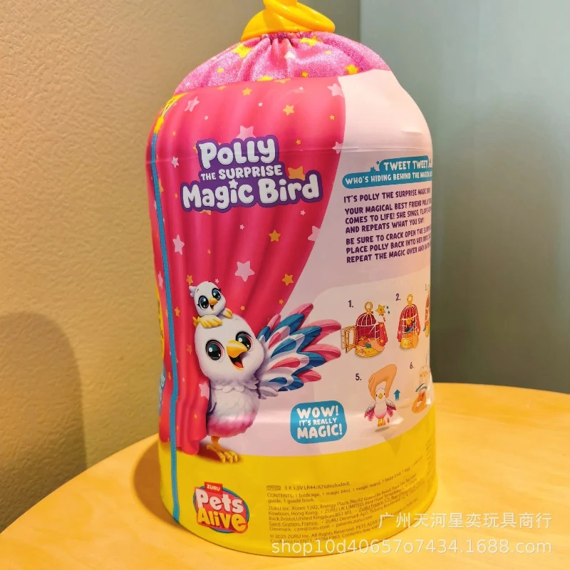 

Genuine Zuru Pets Alive Polly The Magic Bird Electronic Interactive Pet Singing & Repeating Toy For Girls Kids Birthday Holiday