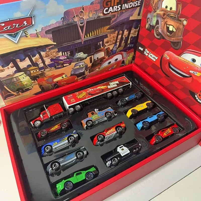 Heißer Verkauf: Cars 3 Legierung-Automodell-Set in Geschenkbox – Lightning Mc Transportable Trucks Rennfahrzeug-Spielzeug, Sammlerstück, Geschenk