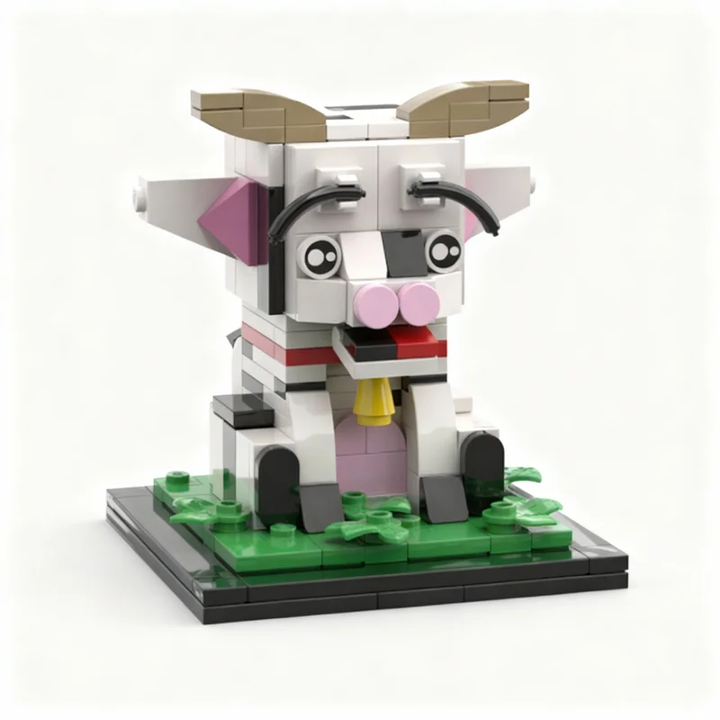 211 peças MOC City Farm Cow Model Building Blocks, Brinquedo de Montar DIY, Ideia Criativa, Presente de Natal Educacional para Crianças