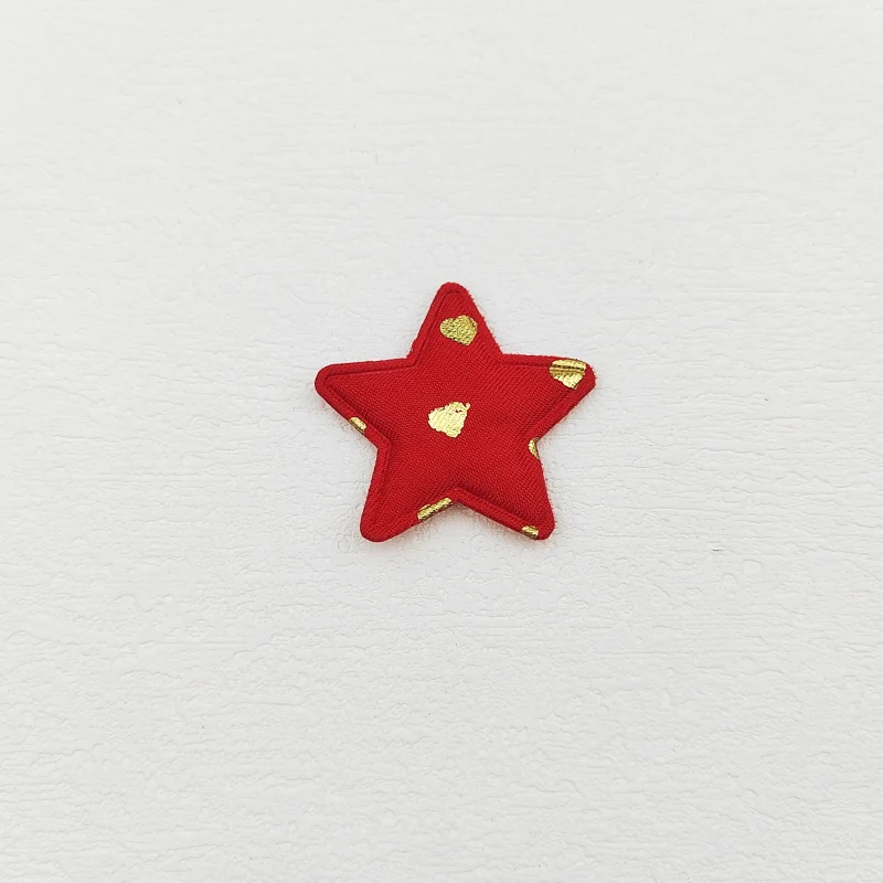 60 Stück, 3,3 cm, niedliche, goldfarbene Herz-, Punkte- und Sternapplikationen mit Polsterung für Kinder-Haarreifen, Haarspangen, Accessoires, Hüte und zur Dekoration. – Detail 12