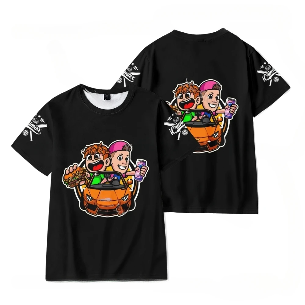 男の子と女の子のためのバーガーポムTシャツ,子供服,子供服,グラフィックTシャツ,icrimaxグッズ