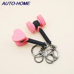 Korean Stars Love Hammer Keychain Cut Rescue Stick Key Ring For Men Women Car Bag Pendant Toy Jewelry Fans Gift