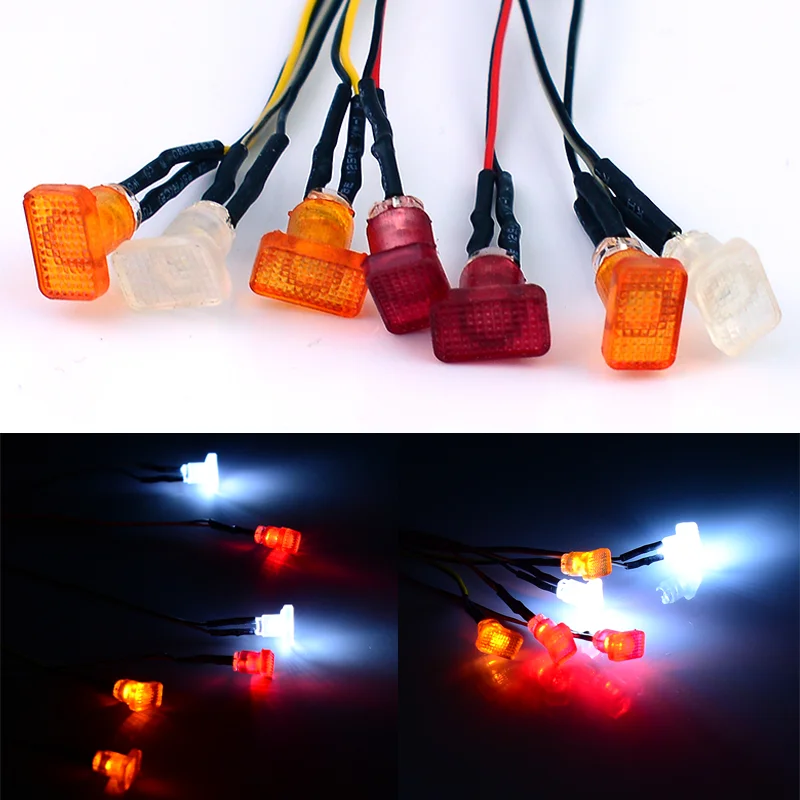 LED 3mm Lamp Bead Position Light Side Light Warning Light for 1/14 Tamiya RC Dump Truck SCANIA 770S R620 VOLVO BENZ MAN TGX Car