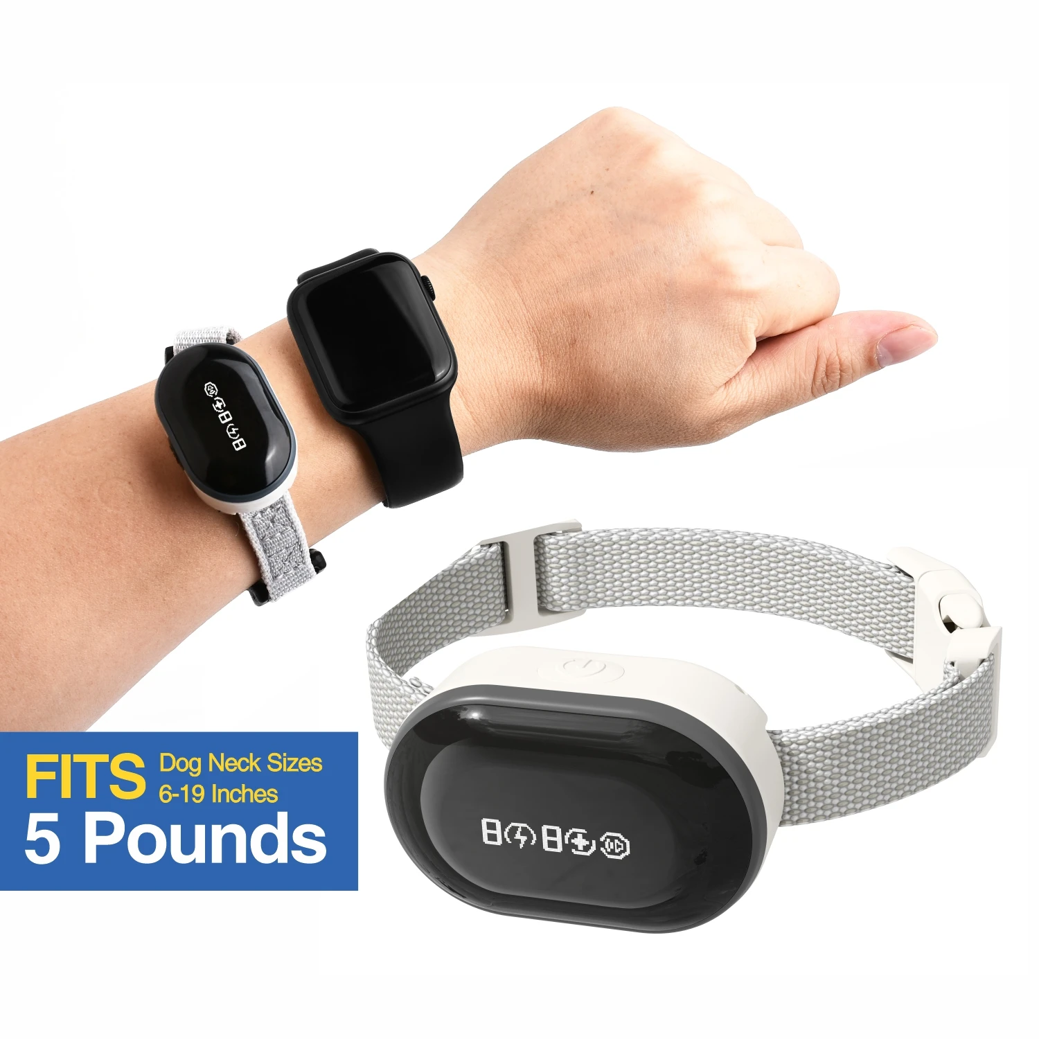 Сверхлегкий и тонкий ошейник для автоматической лая собаки, водонепроницаемый перезаряжаемый ошейник для контроля лая собаки, на заказ для маленьких собак, 5-15 фунтов