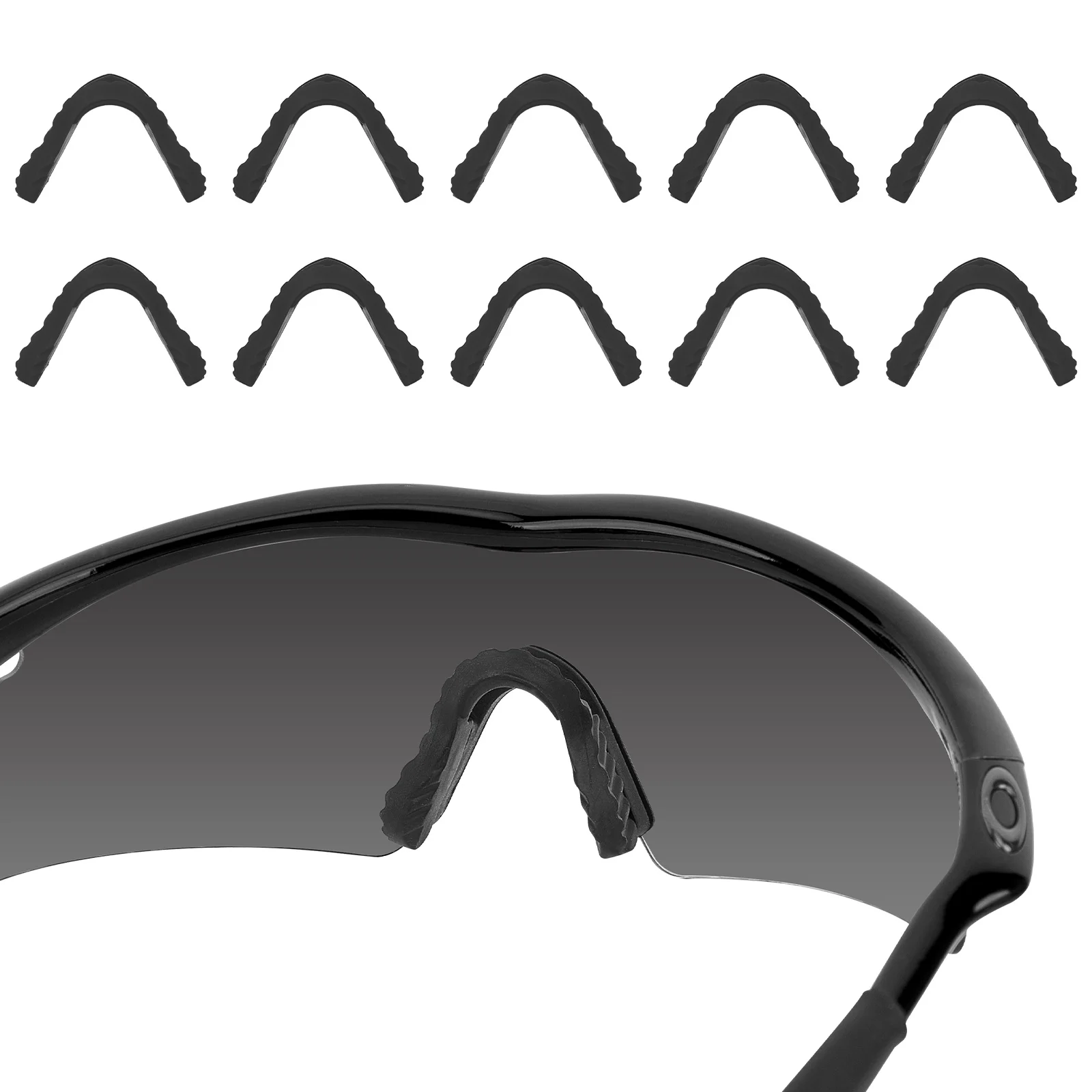 

E.O.S Silicon Rubber Replacement Black Nose Pads for Oakley M Frame Hybrid,M Frame Hybrid Vented Frame Multi-Options