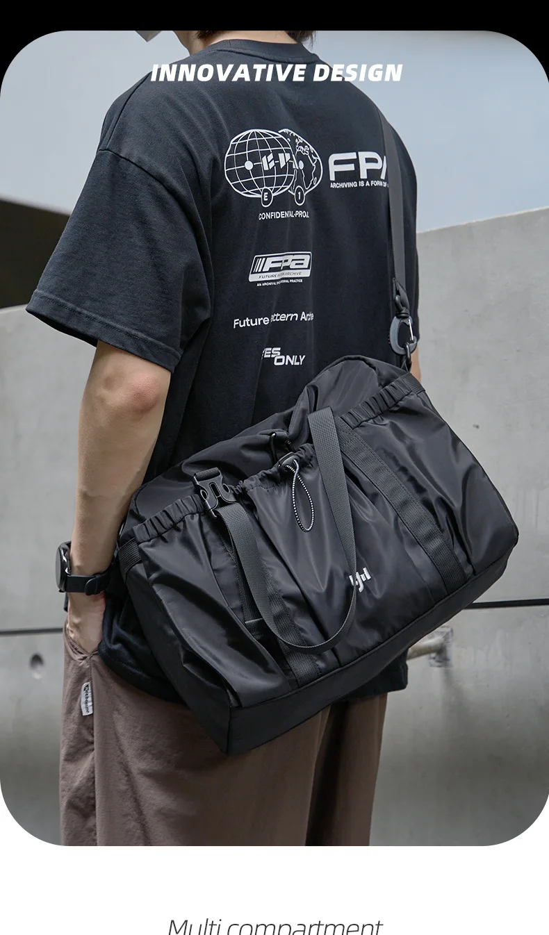 السببية النايلون الكتف رجل حقيبة اليابانية المراهقين مدرسة كمبيوتر محمول حبال حقيبة رجالية الشارع الشهير السفر حقيبة كروس حقيبة ساع للرجال