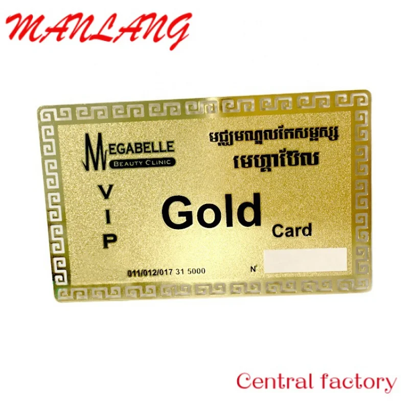 

Custom Lo pre ! laser engraving gold N etal visiting card p 13.56Hz etal busins car ith ips N 213 215 216 ip