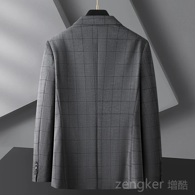 Large size suit men's autumn plus size business casual suit loose middle-aged civilian jacket 8XL 7XL 6XL men blazer