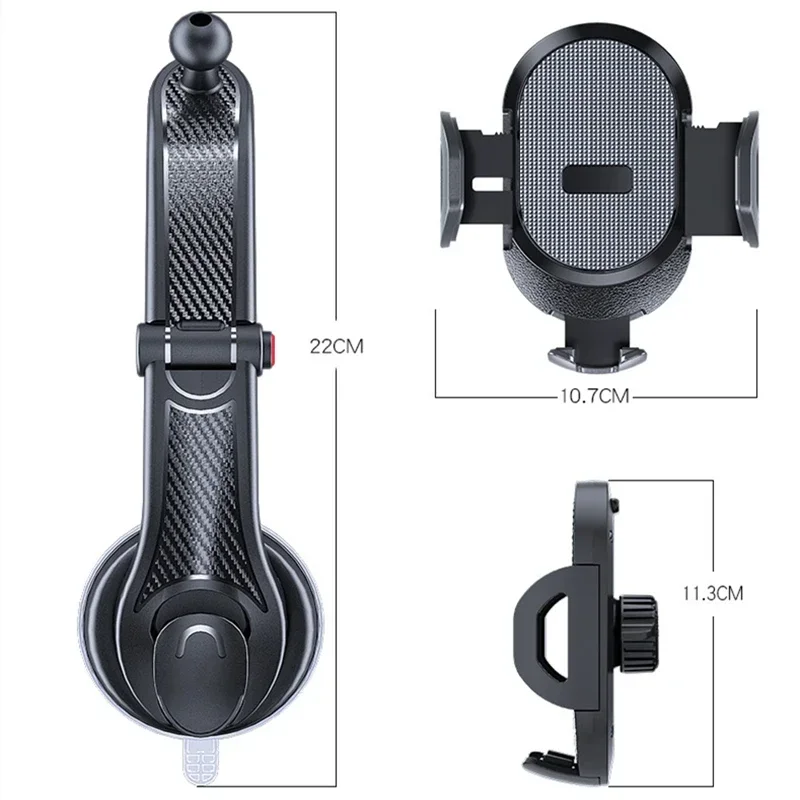 Car Phone Holder Car Sucker Phone Holder Cell Phone Mount Stand Car Windshield Dashboard GPS Rotation Bracket for IPhone Samsung