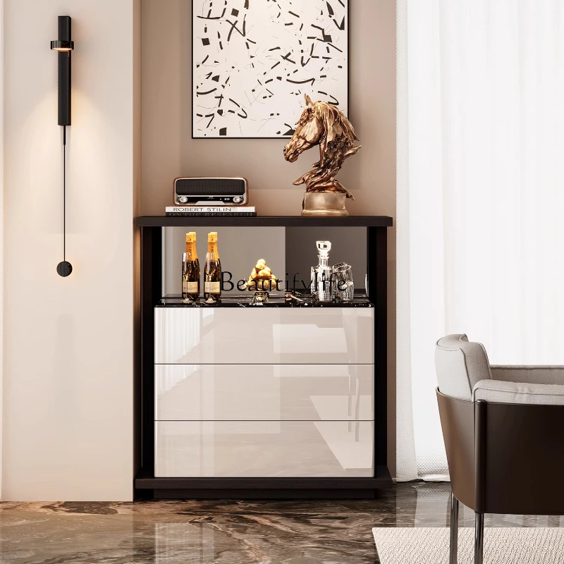 

Italian living room chest cabinet light luxury high-end cloakroom storage cabinet