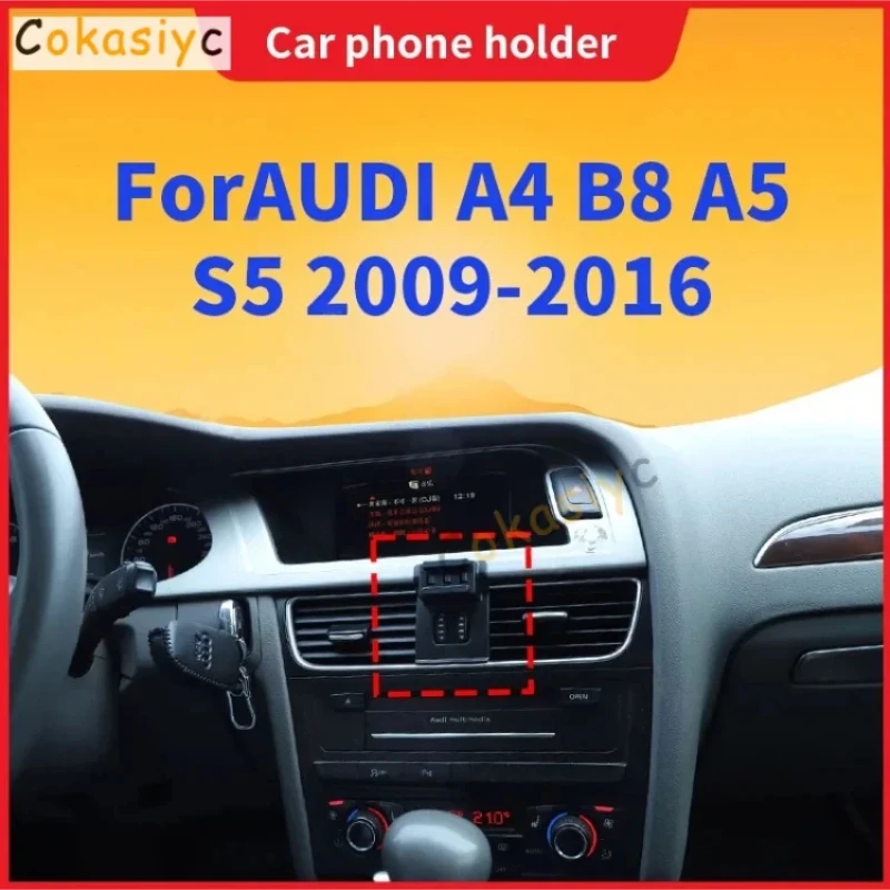 Suporte de Telefone para Carro para AUDI A4 B8 A5 S5 2009-2016, Base Fixa Especial com Carregamento Sem Fio, Suporte para Celular, Acessórios Automoti