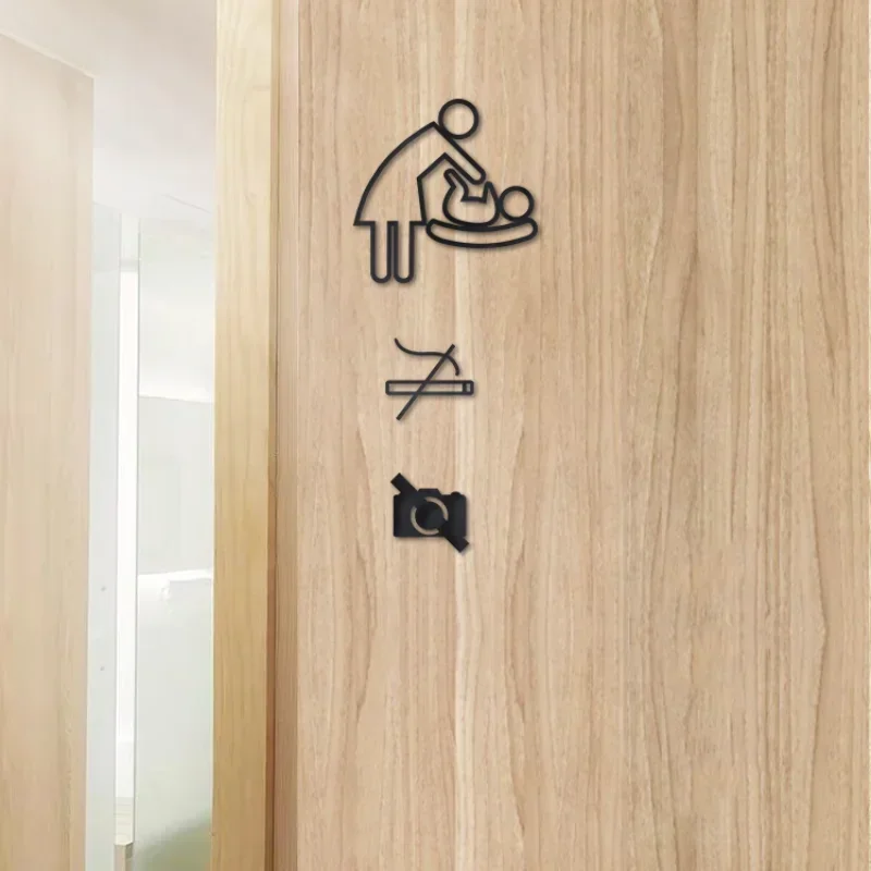 Acrylic Signage Door Plates WIFI Sign No Smoking Warning Reminders Indicator Plaque Hotel Restaurant Public Shope Signage