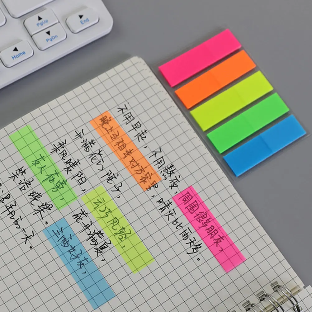 

6 Books Guided Reading Strips Note Highlight Strips Colorful Adhesive Reading Markers Portable Note Page Markers Book