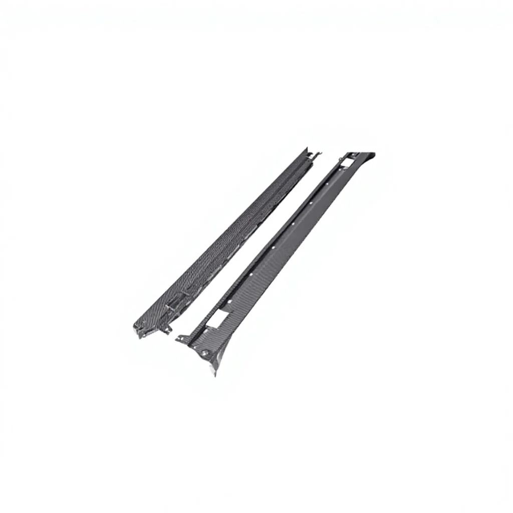YICKU High Quality Dry Carbon Fiber Side Skirts For Upgrade SD Style Side Plates Body Kit Auto Parts