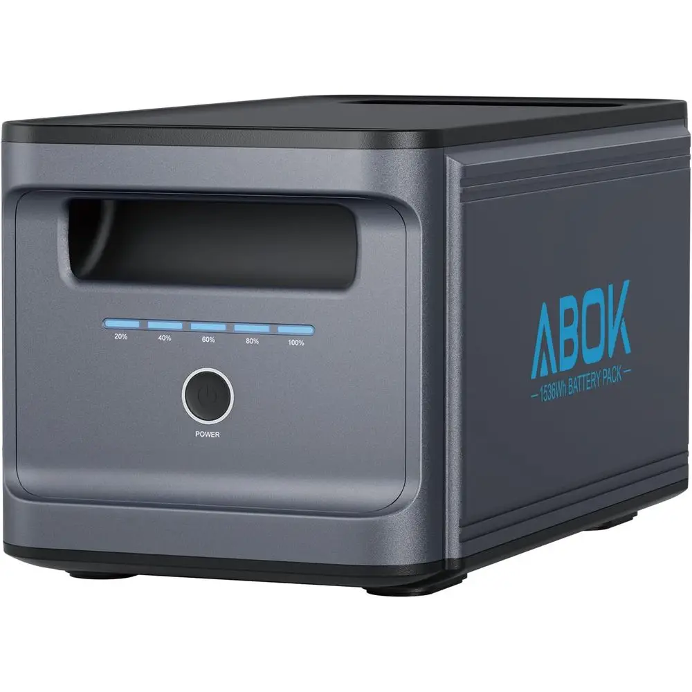 

Extra Battery 1536Wh LiFePO4 Battery, pairs with Ark2000, Expandable up to 4.6kWh, 1.3 Hr Fast Charge, App, 2000W Solar Generato